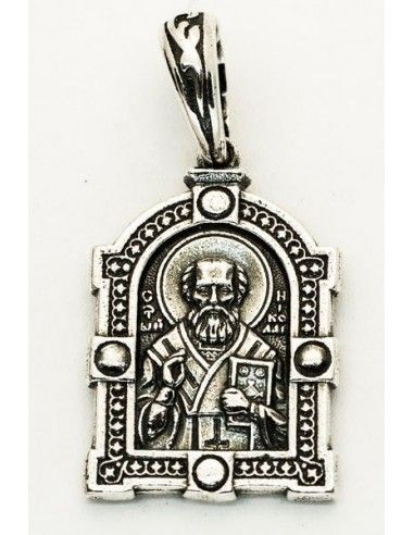 Образок серебряный Святой Николай...