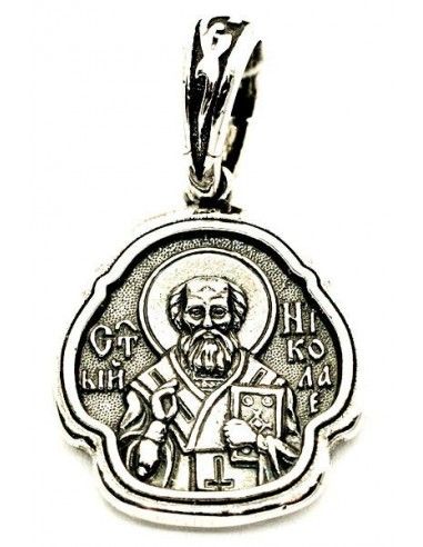 Образок серебряный Святитель Николай...