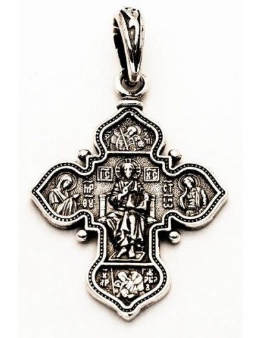 Красивый крест серебряный Господь...